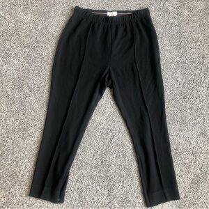 Anthropologie Black Pants with front seam and zipper ankle